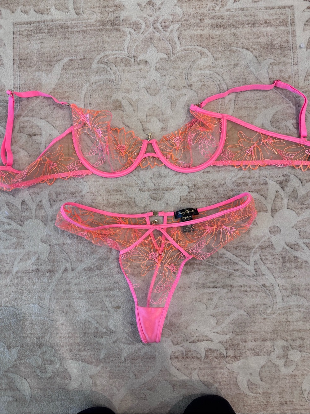 Honey birdette pink lingerie set